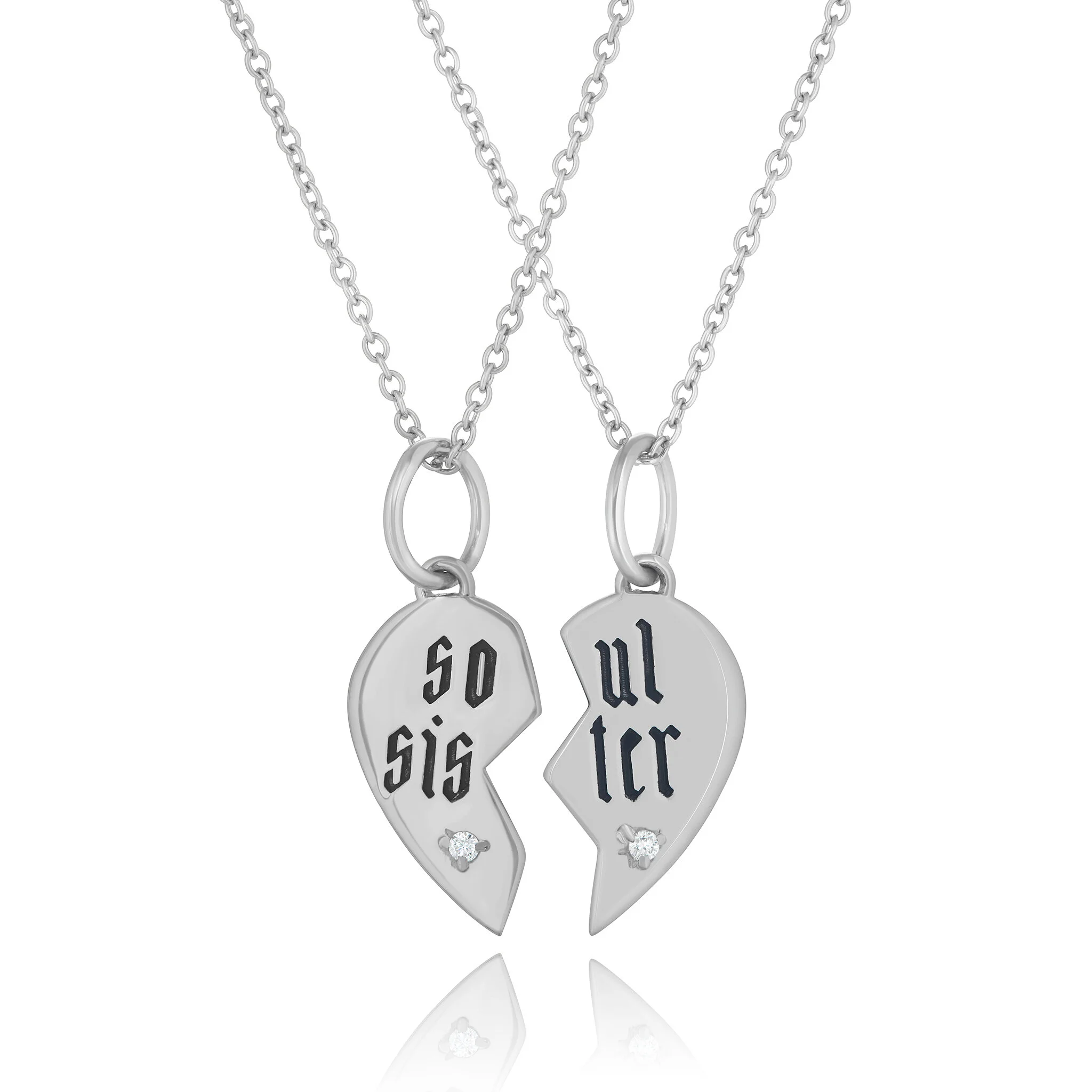 Soul Sister Friendship Best Friend Necklaces Charms Silver Maura